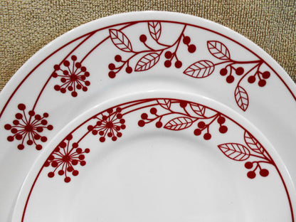 NEW Corelle BERRIES & LEAVES UPick: 10.75" DINNER or 8.5" LUNCH PLATE Red Floral