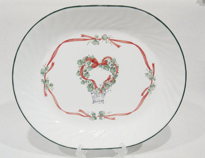 🎀 NEW Corelle CALLAWAY HOLIDAY Christmas SERVING PLATTER Meat Plate Ivy Ribbons