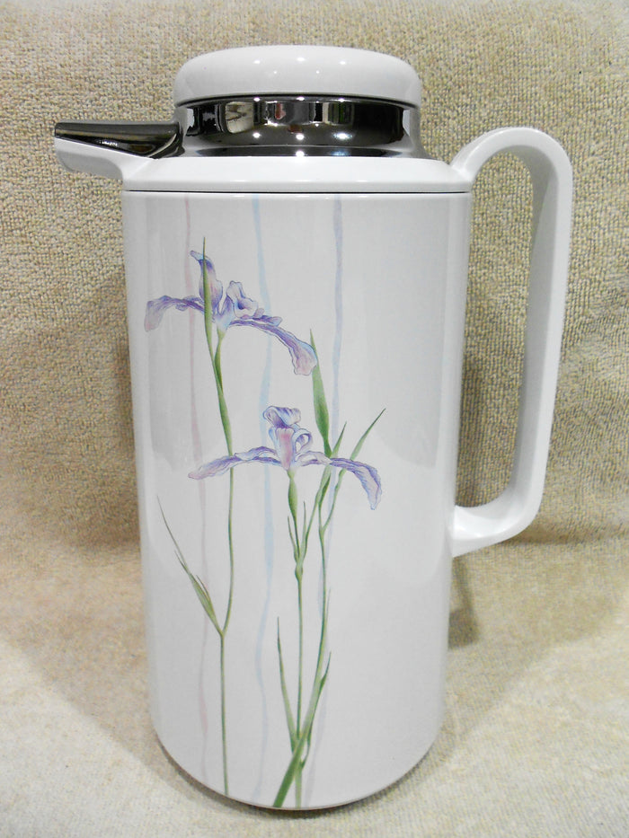NEW Corelle Corning SHADOW IRIS 1-Qt SERVING CARAFE Thermal Hot Cold Coffee Tea