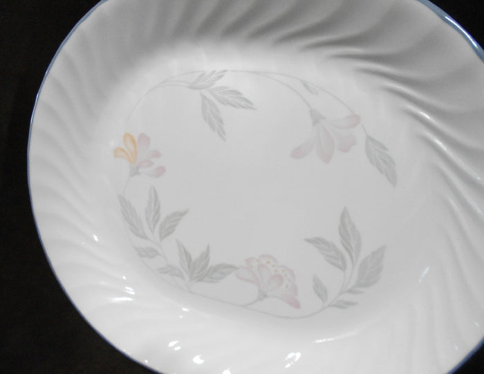❤️ NEW Corelle PINK TRIO 12.25 x 10 SERVING PLATTER Entree Plate *Pink Floral Grey Rim
