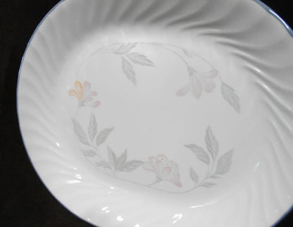 ❤️ NEW Corelle PINK TRIO 12.25 x 10 SERVING PLATTER Entree Plate *Pink Floral Grey Rim