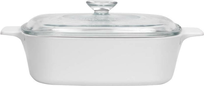 New CORNINGWARE Stovetop 6-pc PYROCERAM Winter Frost WHITE Casserole Set 2 & 3-Qt