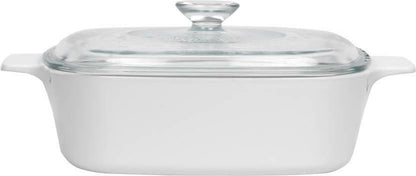 New CORNINGWARE Stovetop 6-pc PYROCERAM Winter Frost WHITE Casserole Set 2 & 3-Qt