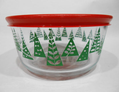 ❤️ New PYREX 4-Cup CHRISTMAS TREE Storage Dish Winter Holiday *CHOICE OF PATTERN