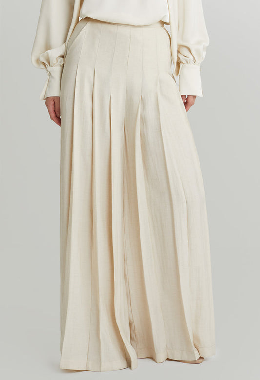 nichii X NURITA HARITH Front Pleated Fold Palazzo Pants