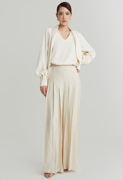nichii X NURITA HARITH Front Pleated Fold Palazzo Pants