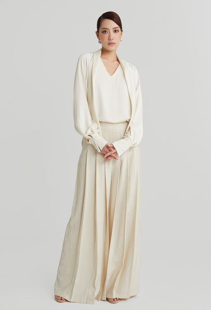 nichii X NURITA HARITH Front Pleated Fold Palazzo Pants
