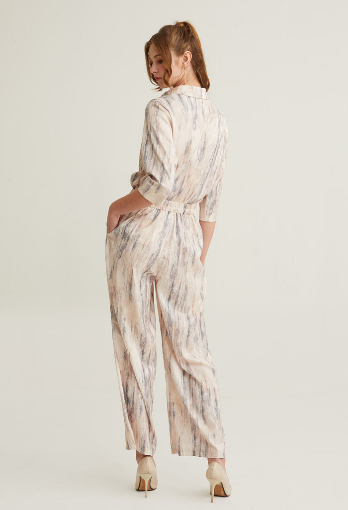 nichii X NURITA HARITH Silk Patterned Straight Pants