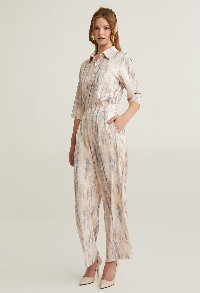 nichii X NURITA HARITH Silk Patterned Straight Pants