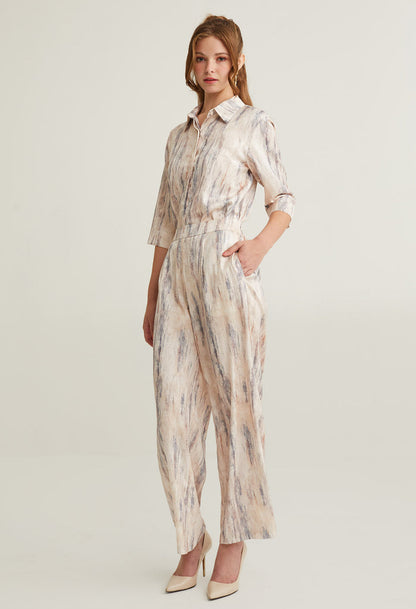nichii X NURITA HARITH Silk Patterned Straight Pants