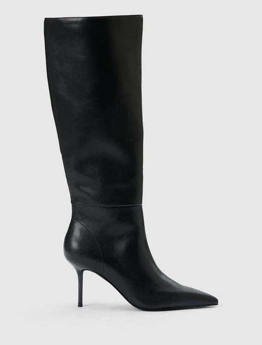 Nicolette High Heeled Pointy Toe Boot Black Forever New