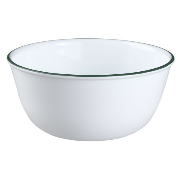 ❤️ NMC CORELLE Livingware 28-oz SOUP Chili BOWL *Callaway Hunter GREEN Rim