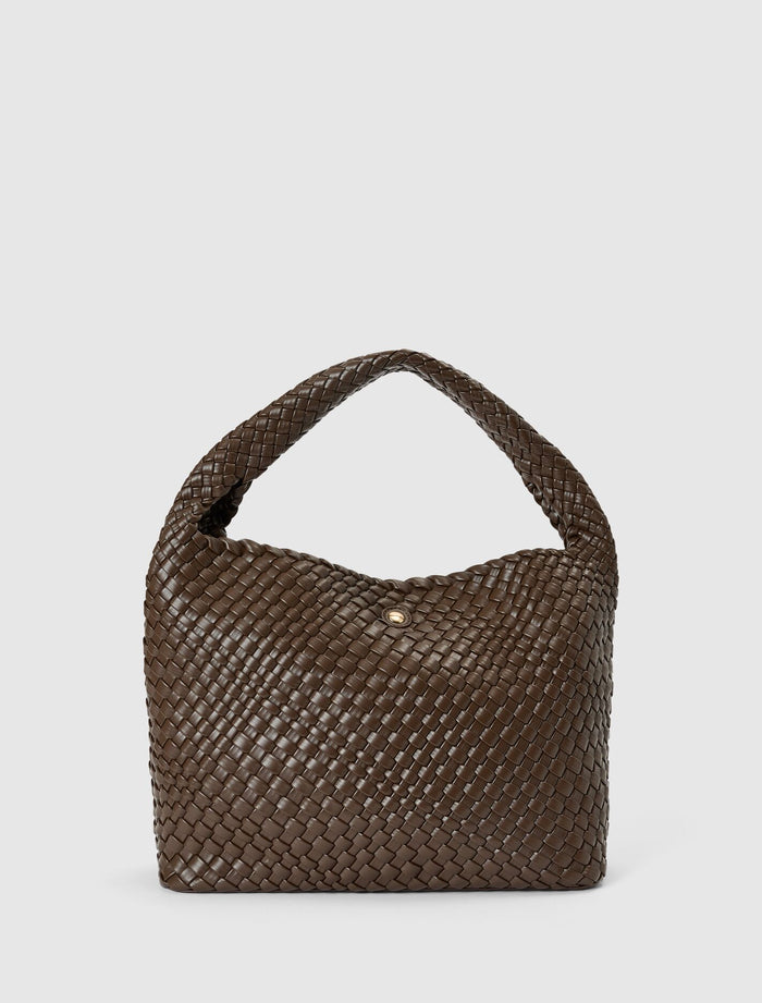 Nora Weave Hobo Bag 0 Chocolate Forever New