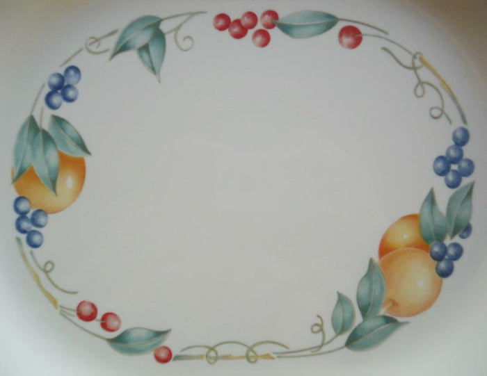 ❤️ NRM Corelle ABUNDANCE SERVING PLATTER Fruit Entree Tray Chop Plate Sandstone