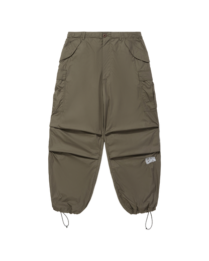 Nylon Wide Cargo Pants
