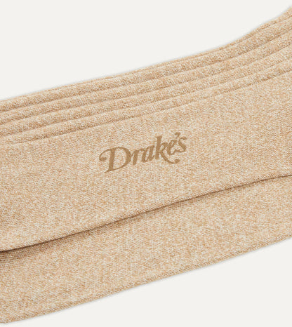 Oatmeal Cotton Over-the-Calf Socks
