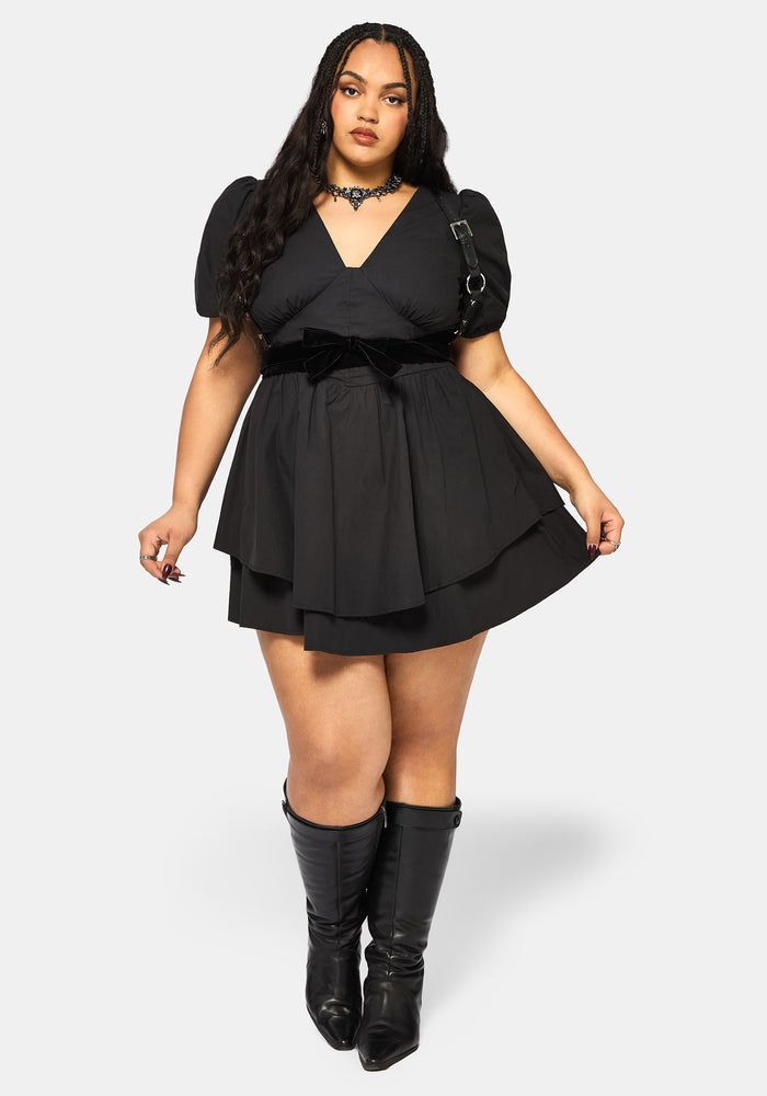 Obsidia Lace Up Corset Mini Dress
