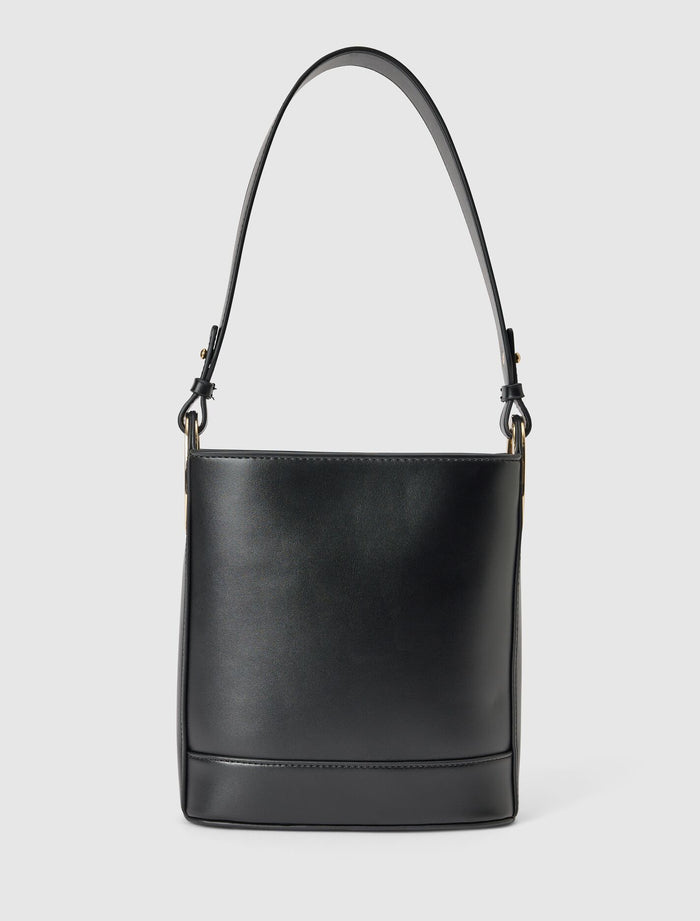 Odette Oval Hardware Bucket Bag 0 Black Forever New