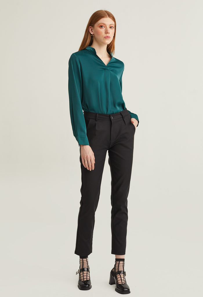 Office Slick Tight Fit Pants