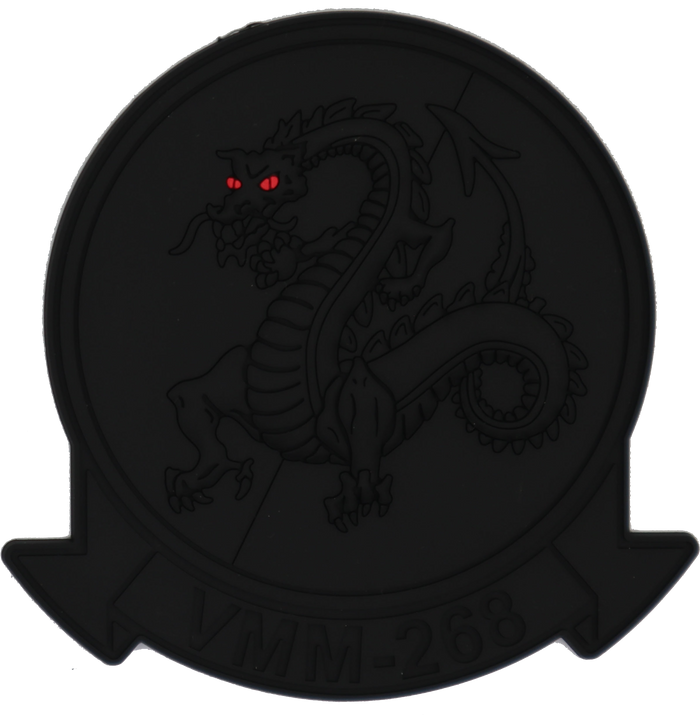 Officially Licensed USMC VMM-268 Red Dragons PVC Patches
