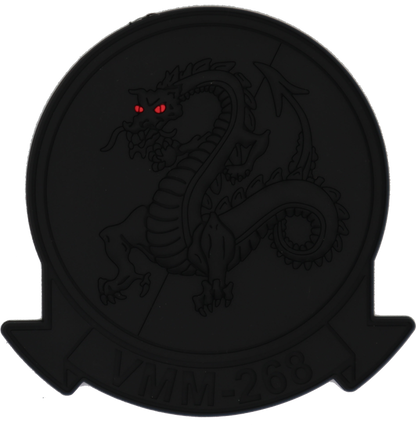 Officially Licensed USMC VMM-268 Red Dragons PVC Patches