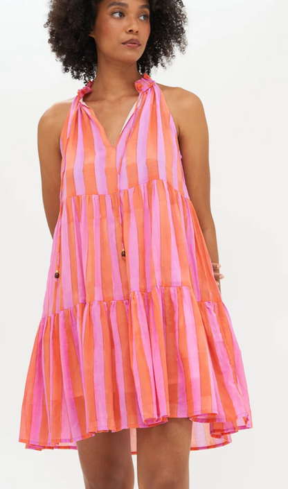 Oliphant Sleeveless Tiered Short Dress