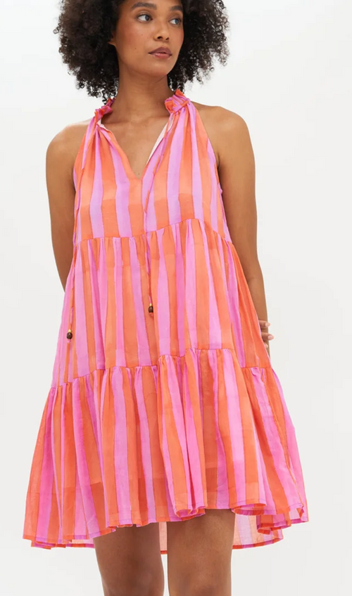 Oliphant Sleeveless Tiered Short Dress