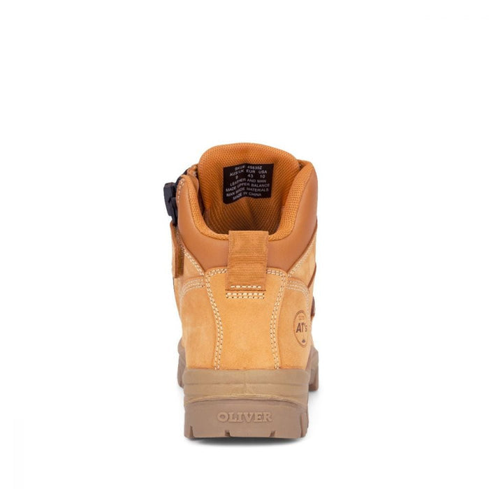 Oliver 130mm Wheat Zip Sided Hiker Boot 45630Z