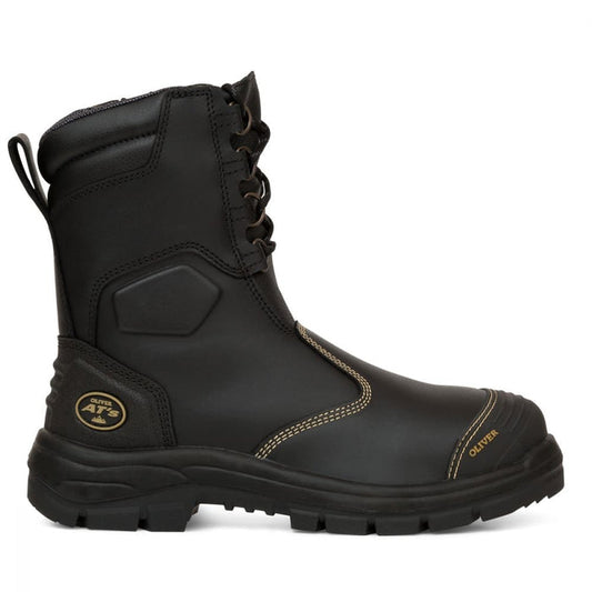 Oliver 200mm Hi-leg Black Zip Sided Boot