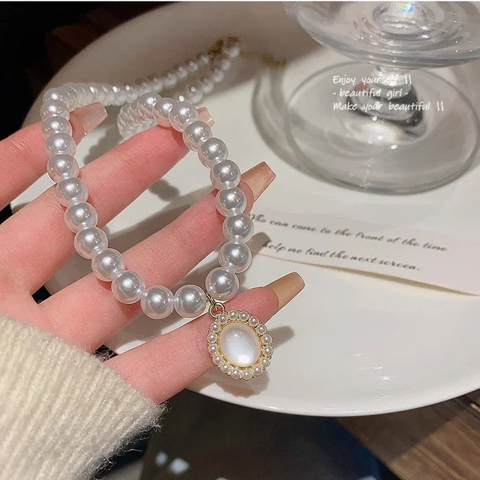 Opal Pearl Korean Necklace - Fashionnsio
