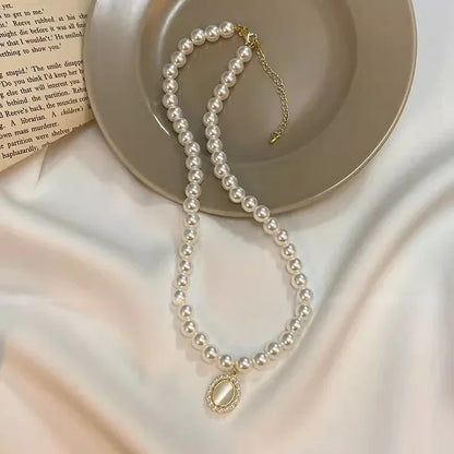 Opal Pearl Korean Necklace - Fashionnsio