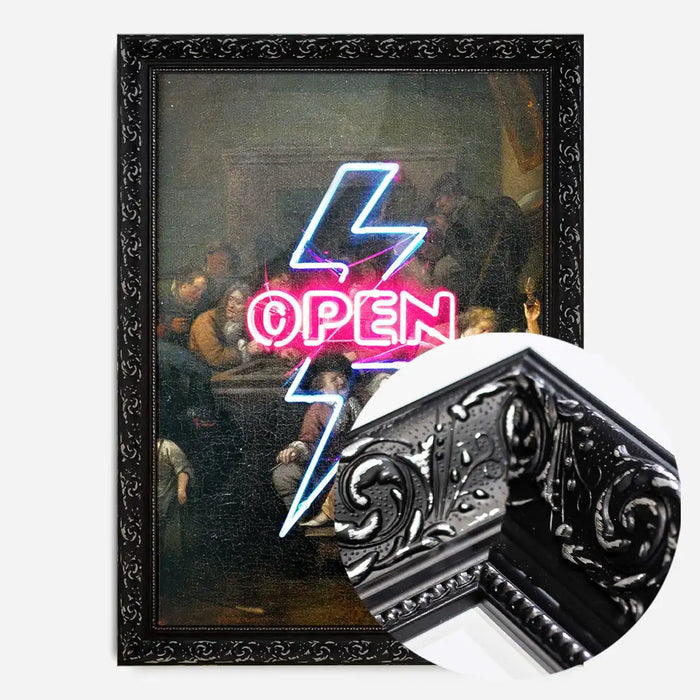 21x30cm | 8¼ x 11¾in / Black Ornate Frame