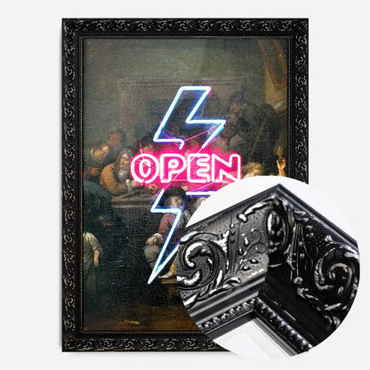 21x30cm | 8¼ x 11¾in / Black Ornate Frame