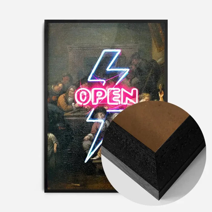 21x30cm | 8¼ x 11¾in / Black Wood Frame