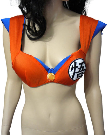 Orange Martial Arts Fighter Dance Festival Cosplay Costume