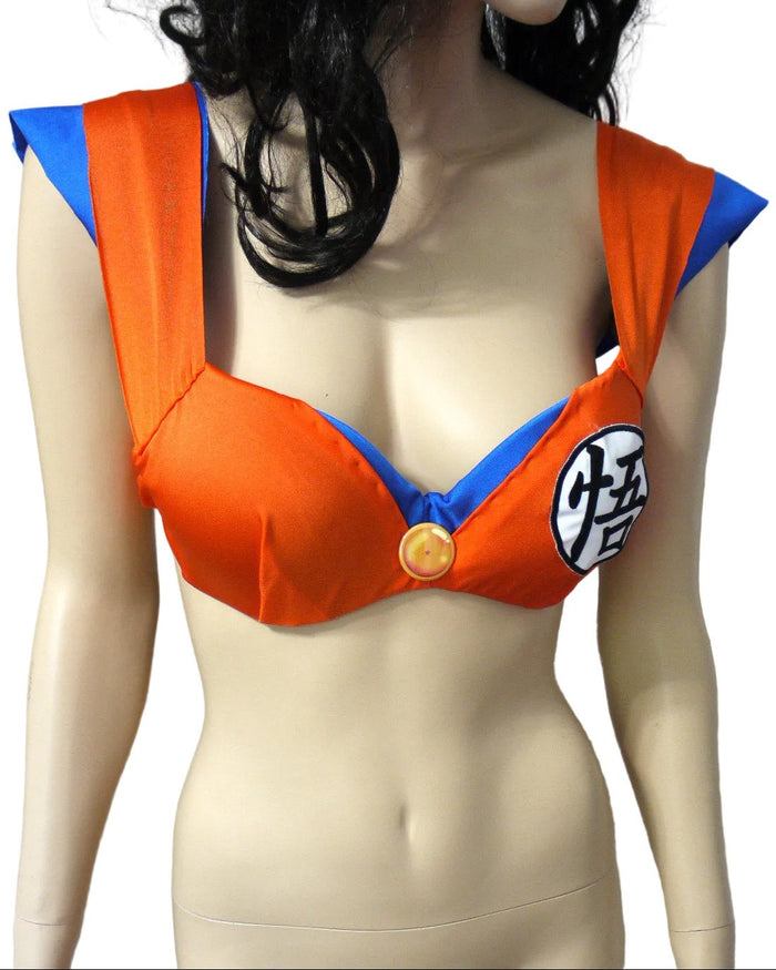 Orange Martial Arts Fighter Dance Festival Cosplay Costume