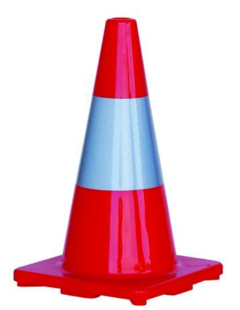 Orange PVC Traffic Cone / Reflective Tape 450mm