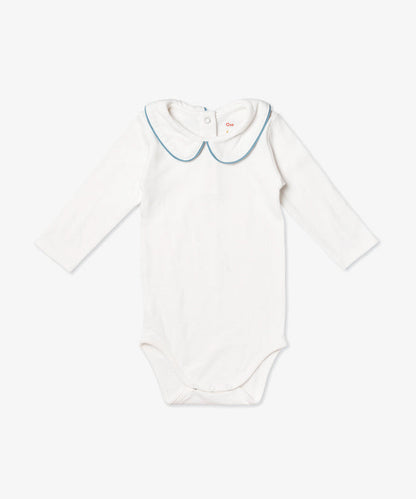 Oso & Me Peter Pan Onesie with Blue Piping