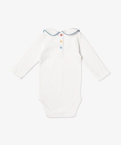 Oso & Me Peter Pan Onesie with Blue Piping