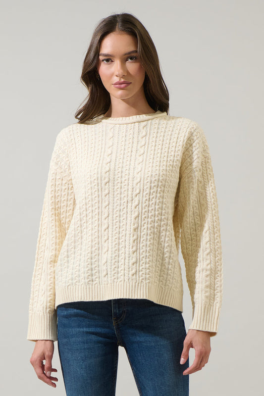 Pammie Knit Dropped Long Sleeve Sweater