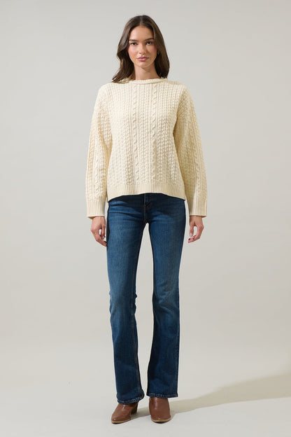 Pammie Knit Dropped Long Sleeve Sweater