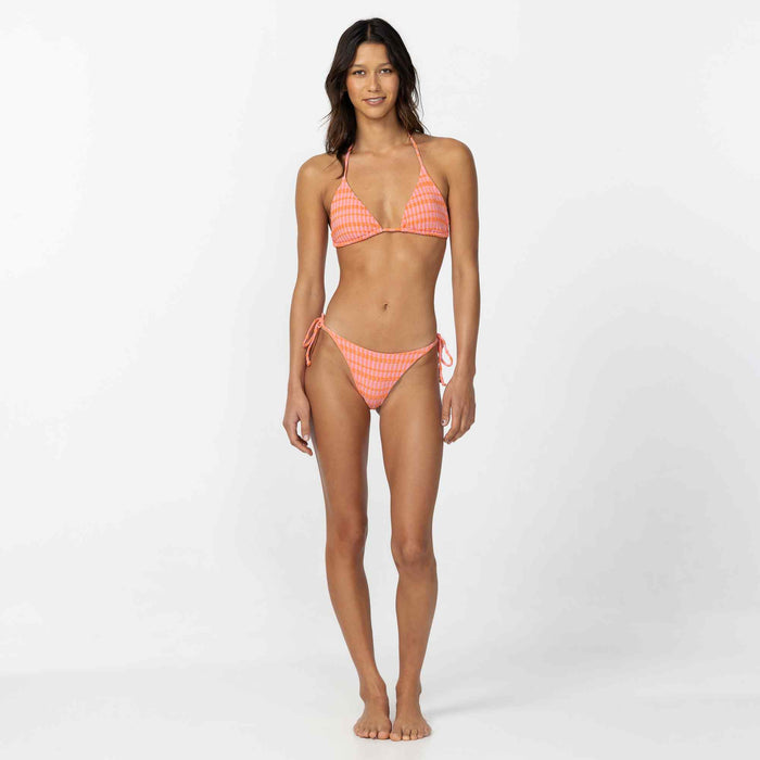 Paradise Plaid Venice Bikini Top - Sachet Pink