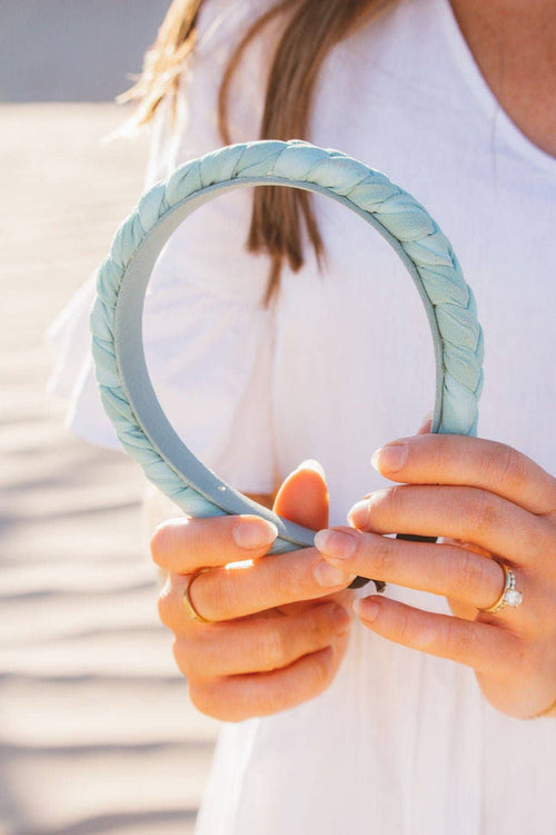 Pastel Jade Braided Chiffon Headband
