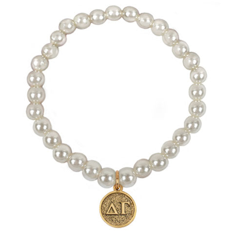 Pearl Letter Bracelet - Hannah's Closet - The Official Boutique for Delta Gamma