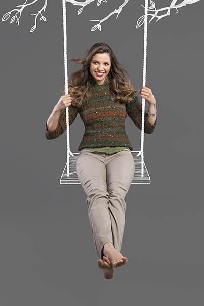 Peeking Eyelets Pullover Pattern Universal Yarn