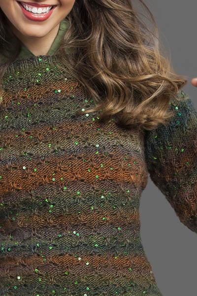 Peeking Eyelets Pullover Pattern Universal Yarn