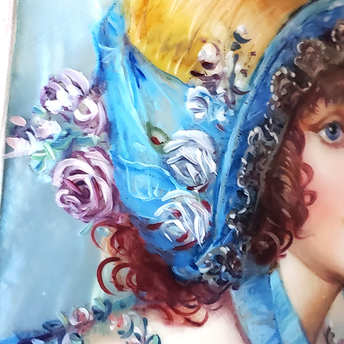 Pendant Lady in Hat Hand Painted Victorian Style Jewelry BuyRussianGifts Store