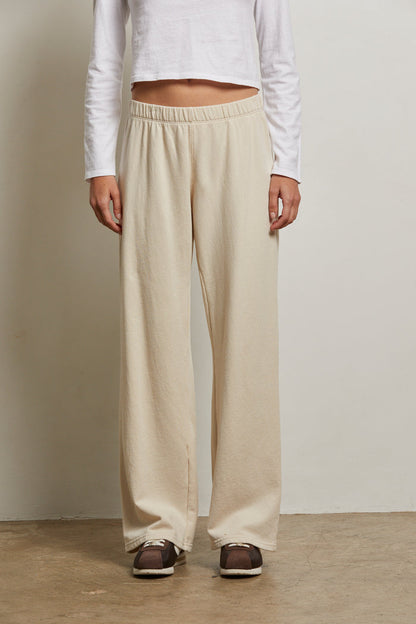 perfectwhitetee Nora French Terry Pant in Sugar