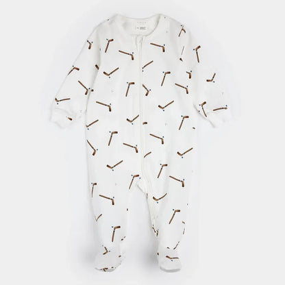 Petit Lem Sleeper in Cream Hockey Sticks