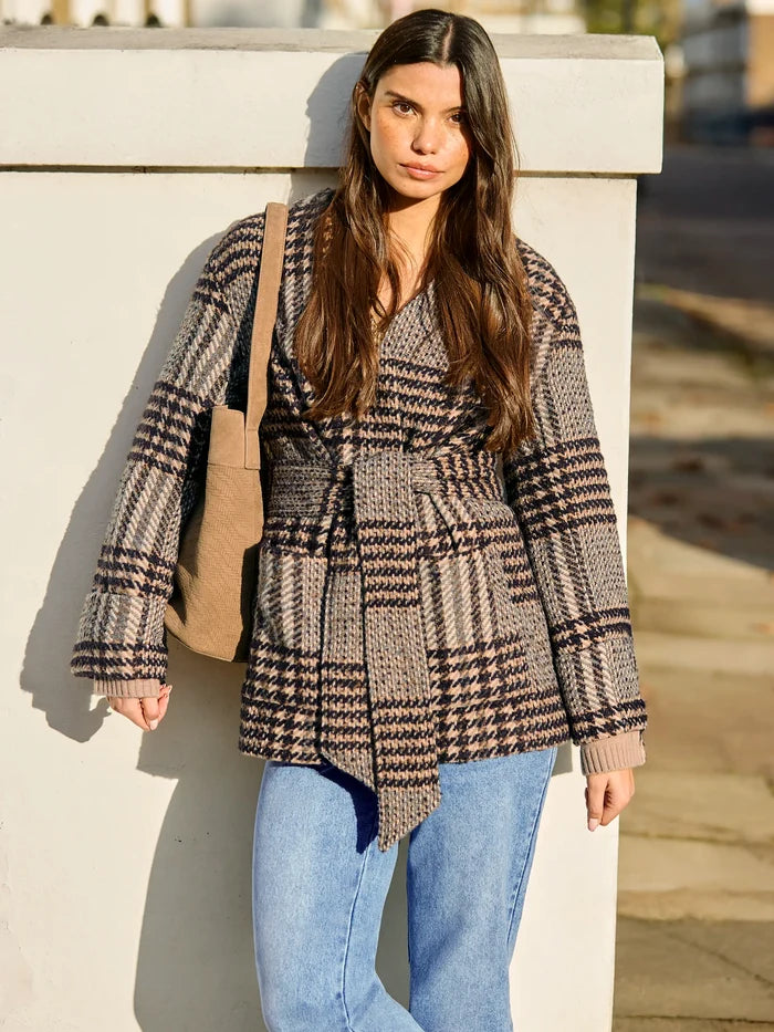 Petite Heritage Check Belted Jacket